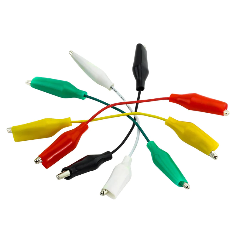 Krokodilkabel, 5er-Pack Alligator-Klemmen mit 50mm Kabeln