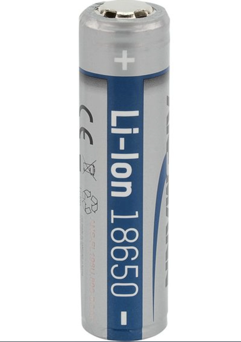 Rechargeable Battery, Li-Ion, 18650, 3.6V, 2.6Ah